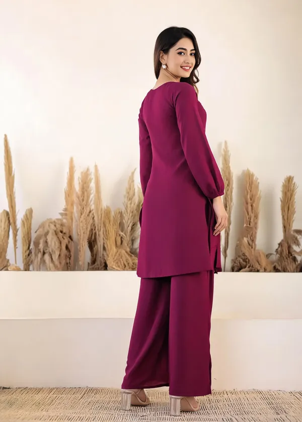 Wine_Cotton_Palazzo_Kurta_Set_For_Women