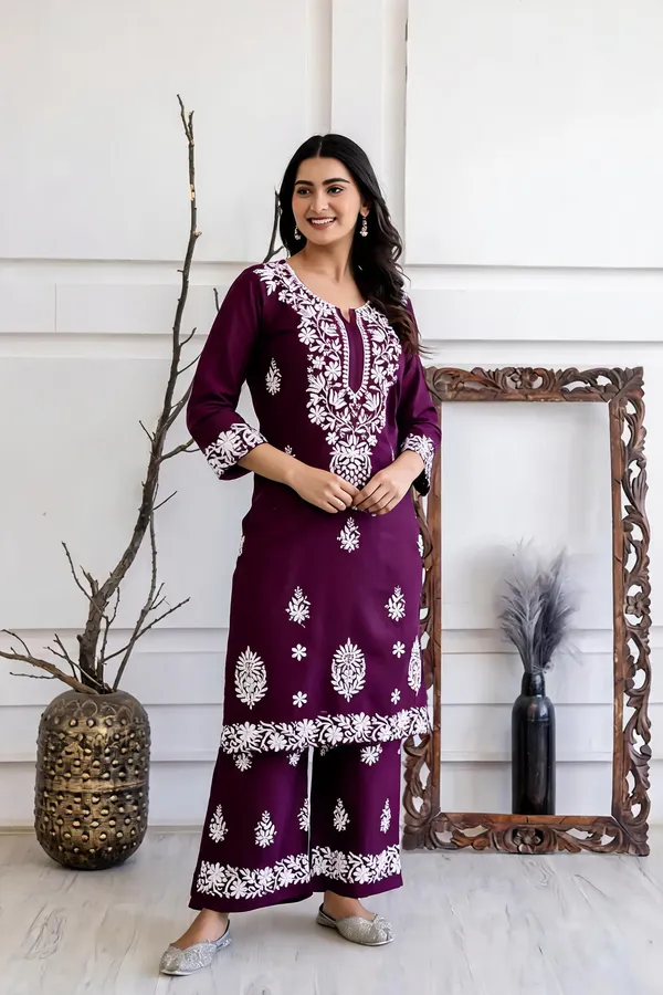 Wine_Cotton_Palazzo_Suit_Set_For_Women