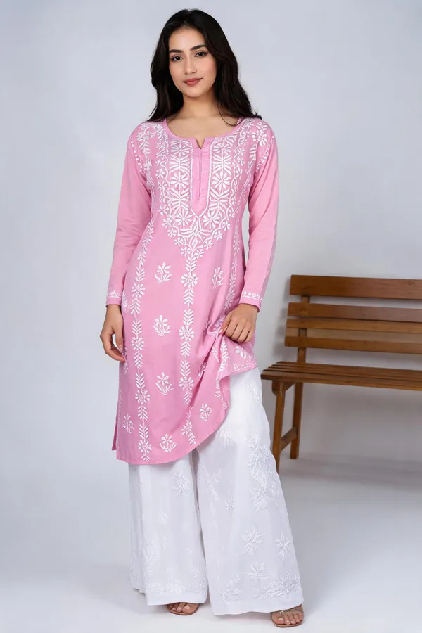 Pink_Cotton_Kurti_With_Palazzo_Set_For_Women