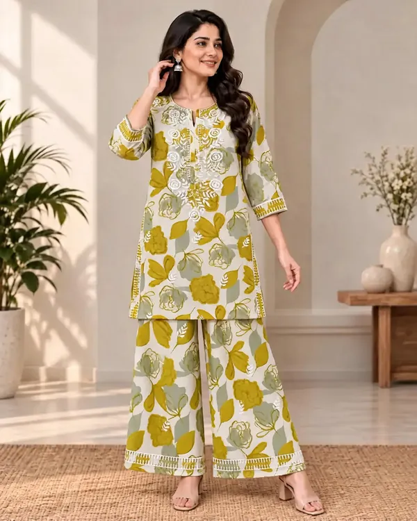 Lemon_Cotton_Palazzo_Suit_Set_For_Women