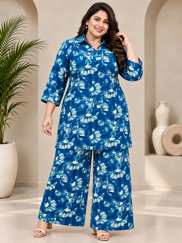 Blue_Cotton_Kurta_Set_For_Women