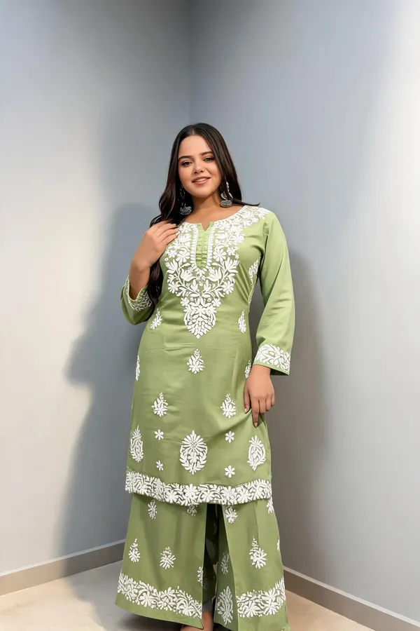 Green_Cotton_Palazzo_Kurta_Set_For_Women