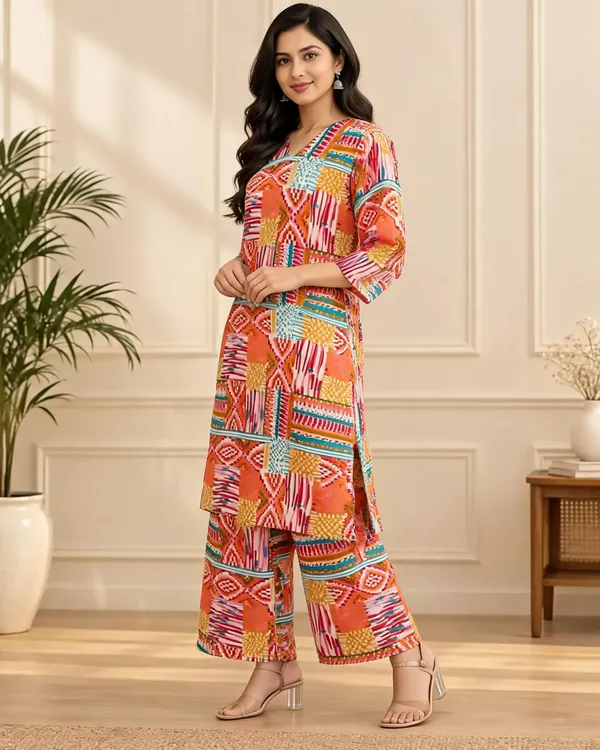 Multicolor_Cotton_Kurta_Set_For_Women