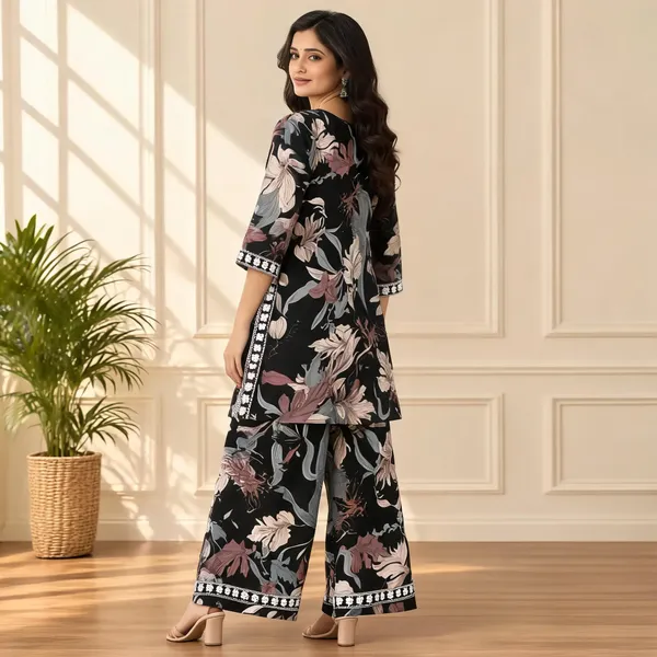 Black_Cotton_Kurta_Set_For_Women
