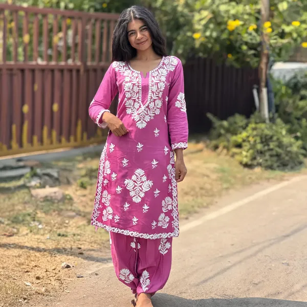 Pink_Cotton_Kurta_Set_For_Women