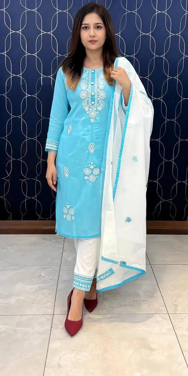 Blue_Cotton_Kurta_Set_For_Women