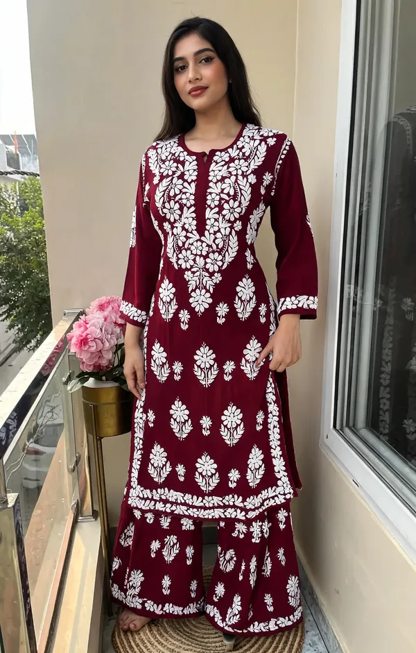 Maroon_Cotton_Palazzo_Suit_Set_For_Women