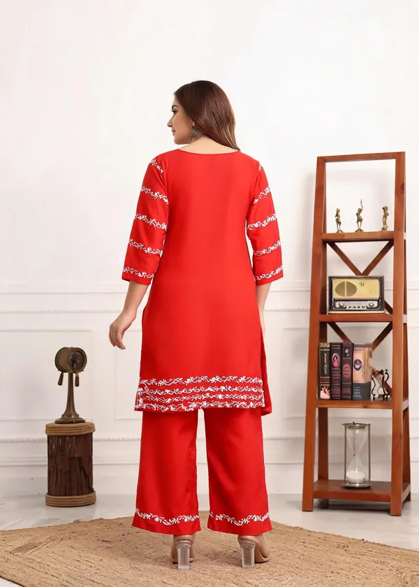 Red_Cotton_Palazzo_Kurta_Set_For_Women