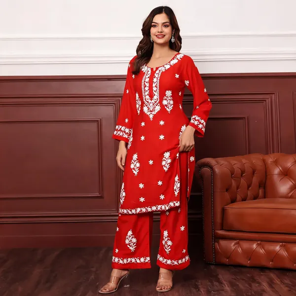 Red_Cotton_Palazzo_Suit_Set_For_Women