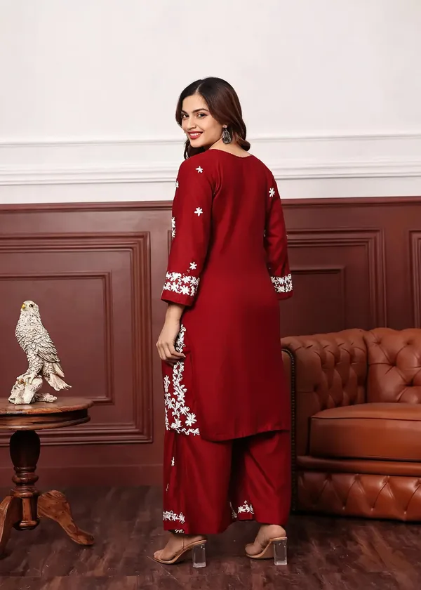 Maroon_Cotton_Palazzo_Suit_Set_For_Women