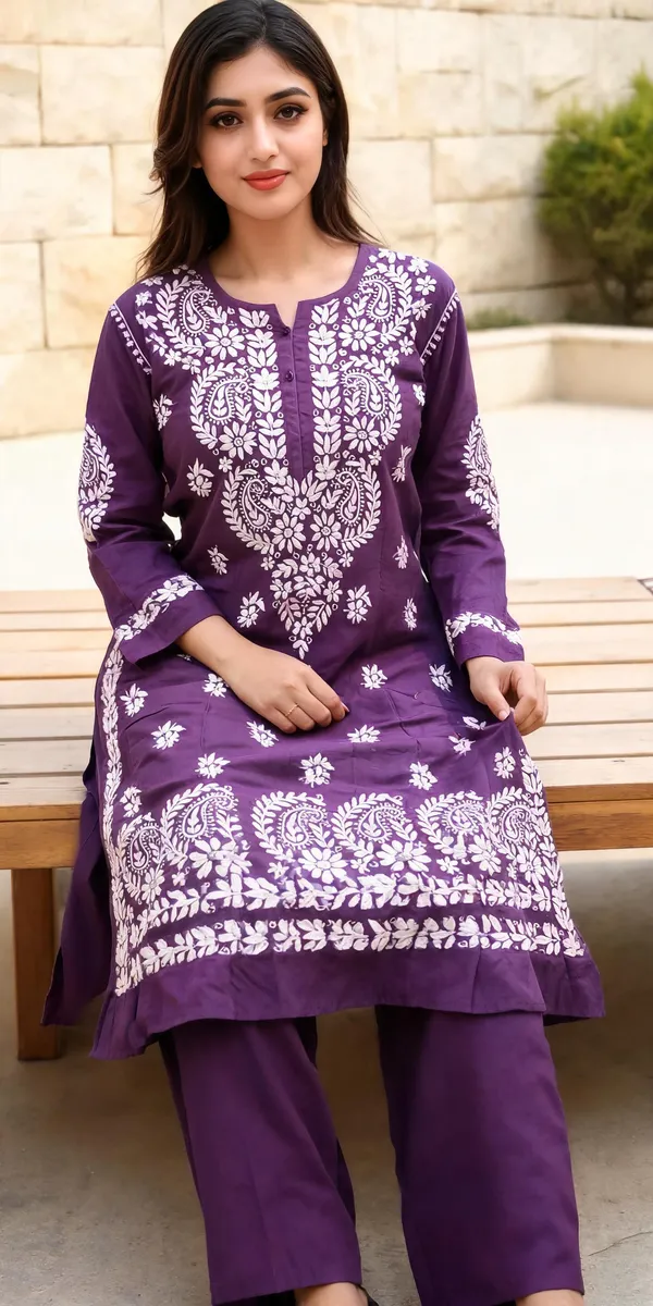 Purple_Cotton_Kurta_Set_For_Women