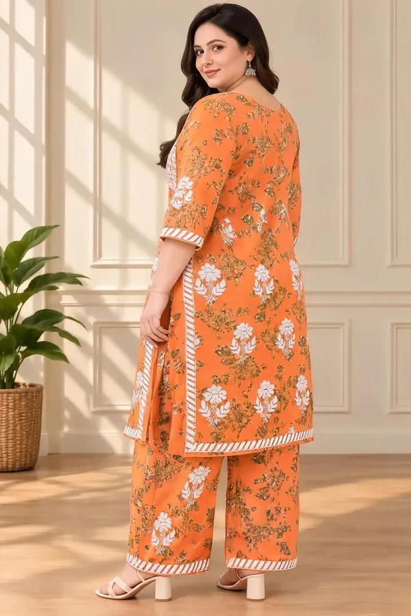 Orange_Cotton_Palazzo_Suit_Set_For_Women