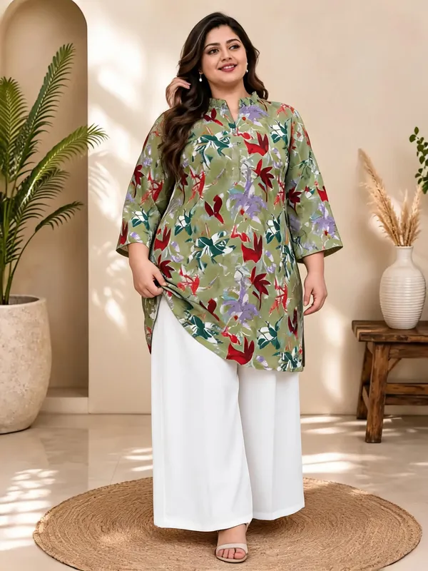 Green_Cotton_Kurta_Set_For_Women