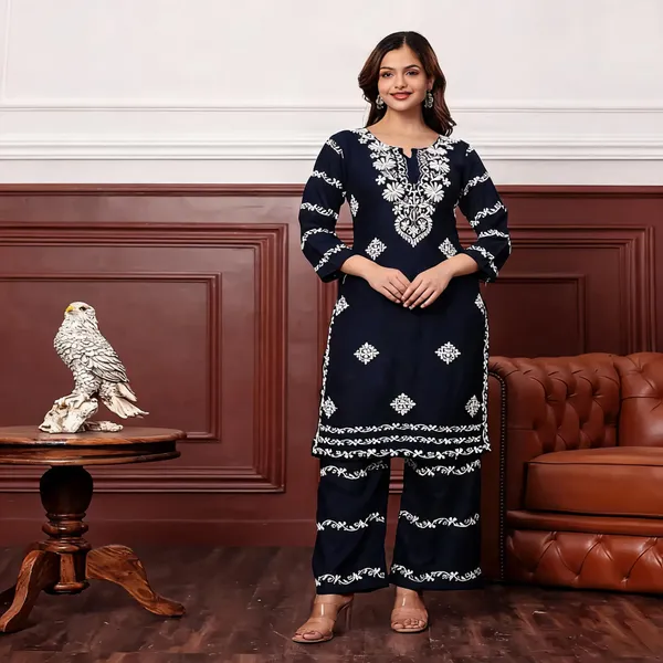Blue_Cotton_Palazzo_Kurta_Set_For_Women