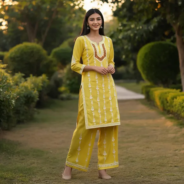 Lemon_Cotton_Palazzo_Kurta_Set_For_Women