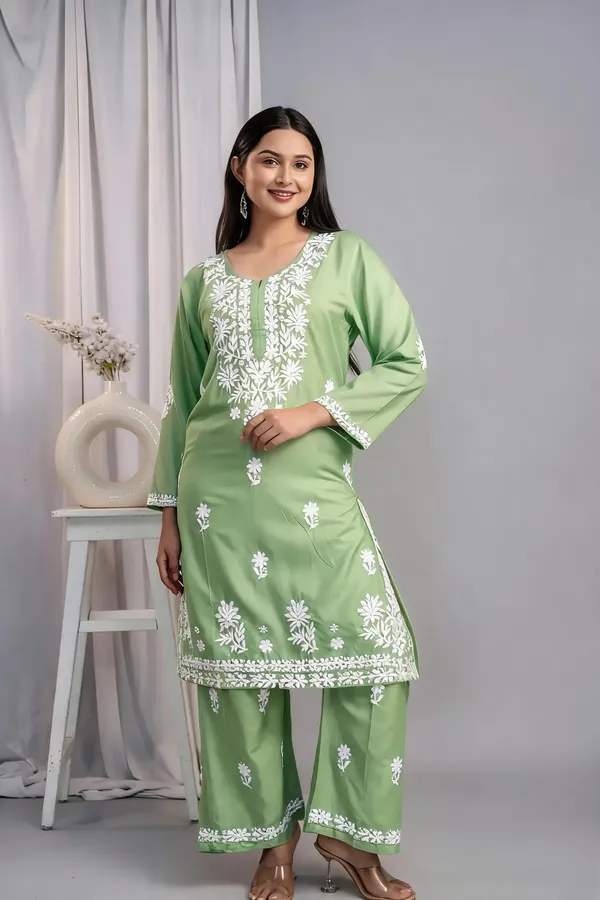 Green_Cotton_Palazzo_Kurta_Set_For_Women
