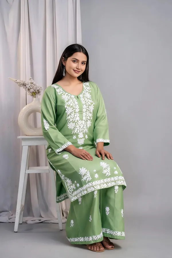 Green_Cotton_Palazzo_Kurta_Set_For_Women