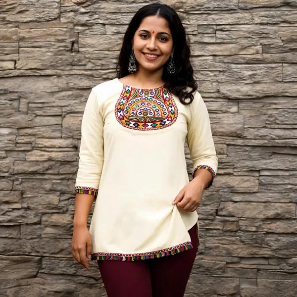 Cream_Cotton_Kurta_Set_For_Women