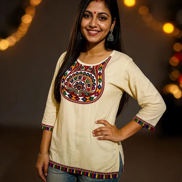 Cream_Cotton_Kurta_Set_For_Women