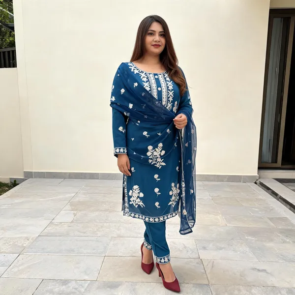 Blue_Cotton_Kurta_Set_For_Women