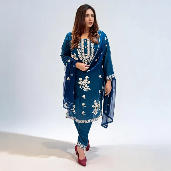 Blue_Cotton_Kurta_Set_For_Women