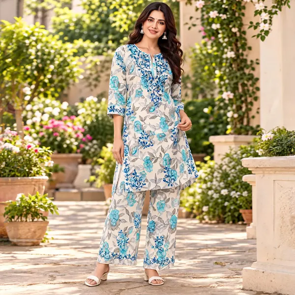 Blue_Cotton_Palazzo_Kurta_Set_For_Women
