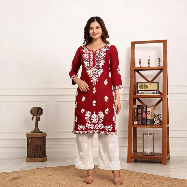 Maroon_Cotton_Palazzo_Suit_Set_For_Women