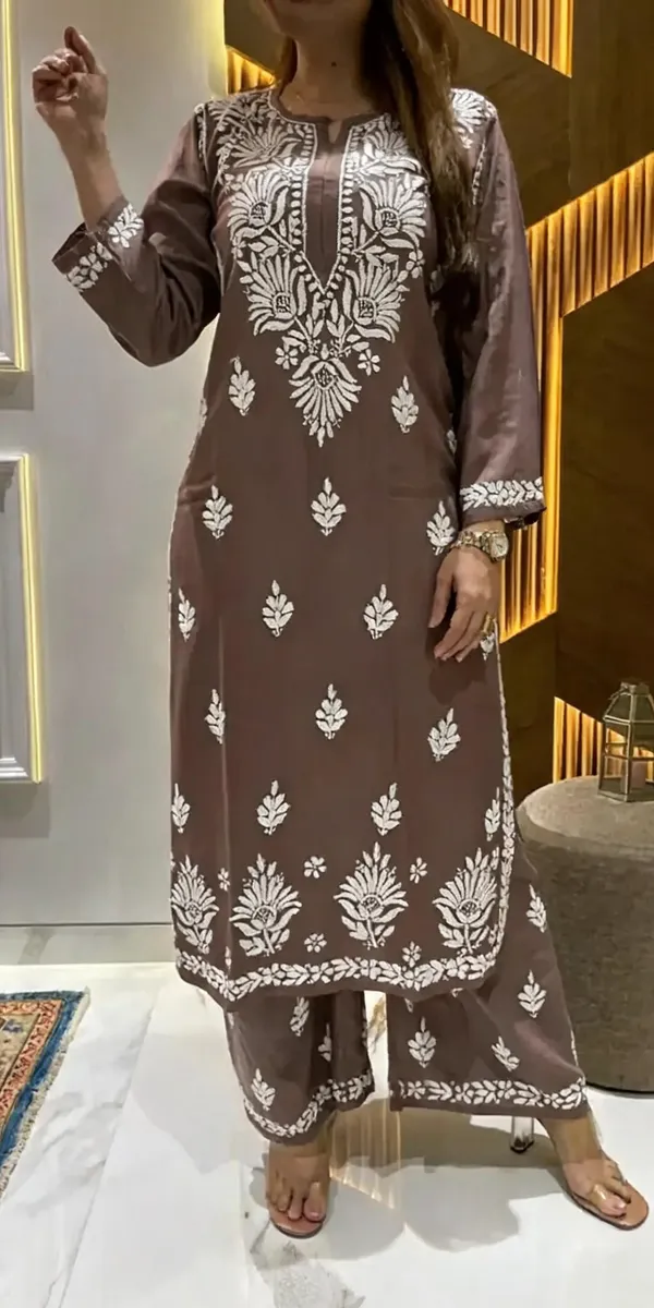 Coffee_Cotton_Palazzo_Suit_Set_For_Women