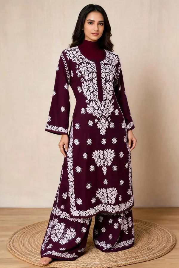 Wine_Cotton_Palazzo_Suit_Set_For_Women