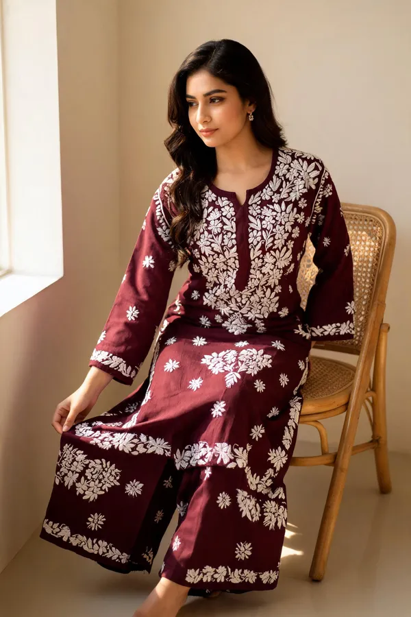 Wine_Cotton_Palazzo_Suit_Set_For_Women