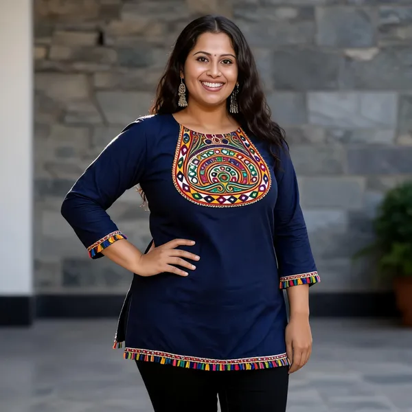 Blue_Cotton_Kurta_Set_For_Women