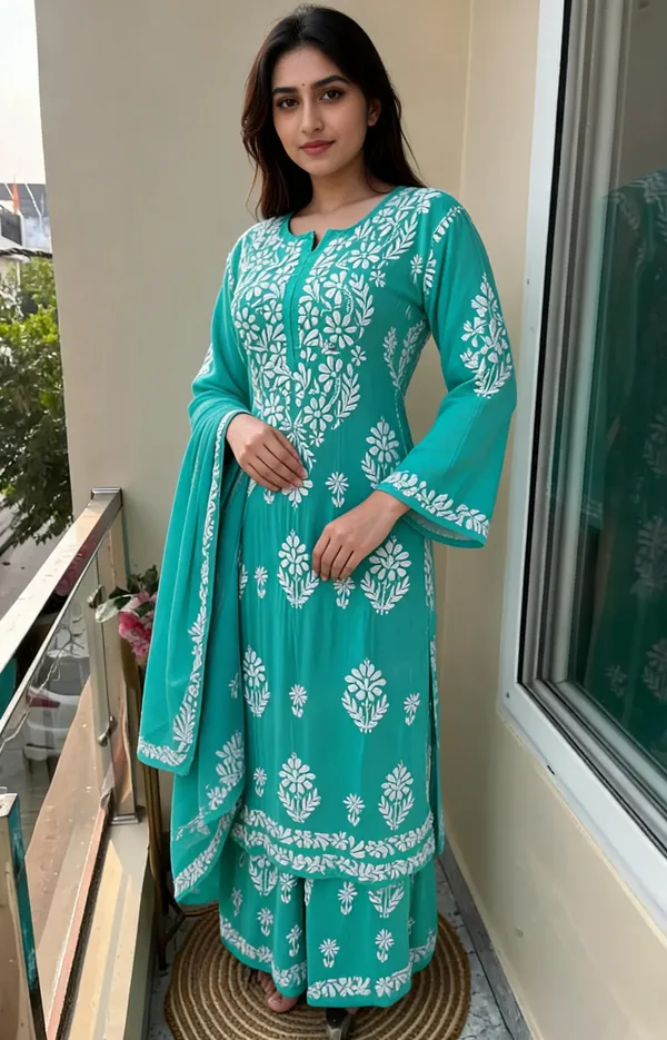 Blue_Cotton_Palazzo_Suit_Set_For_Women