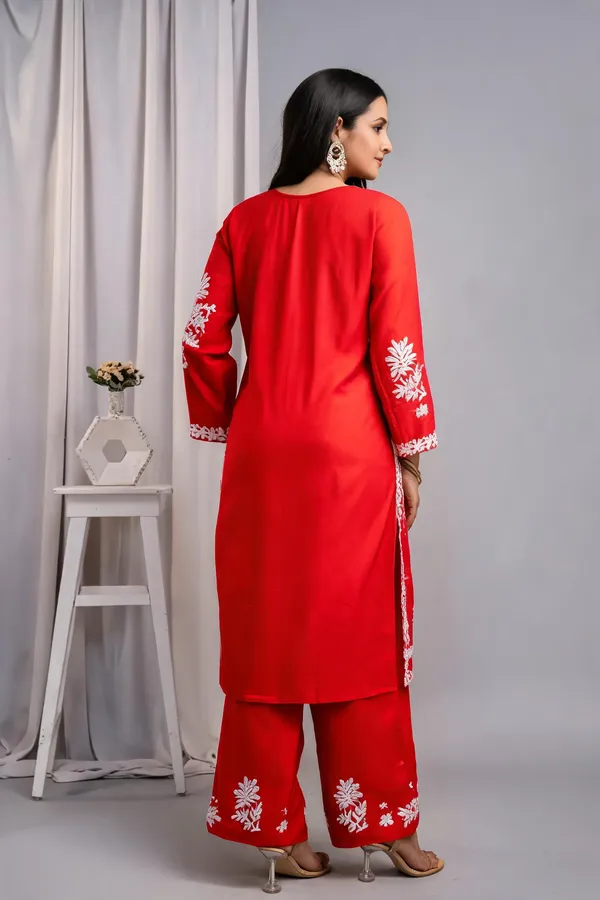 Red_Cotton_Palazzo_Kurta_Set_For_Women