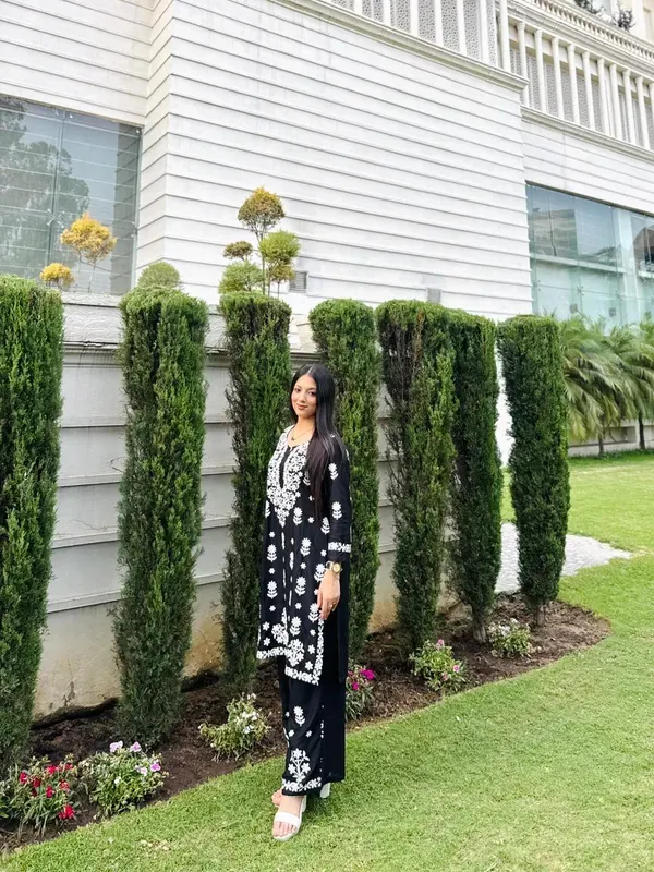 Black_Elegance_Chikankari_Reyon_Kurta_And_Palazzo_Set