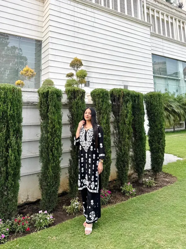 Black_Elegance_Chikankari_Reyon_Kurta_And_Palazzo_Set