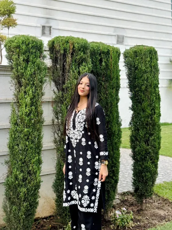 Black_Elegance_Chikankari_Reyon_Kurta_And_Palazzo_Set