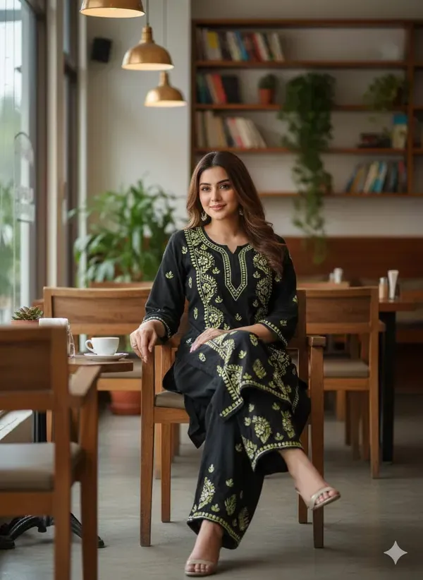 Black_Mehndi_Exclusive_Soft_Rayon_Daul_Shade_Thread_Work_Kurti_Plazo_Set