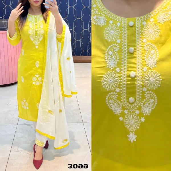 Lemon_Elegant_Embroidered_Kurta_Set_With_Dupatta_For_Women