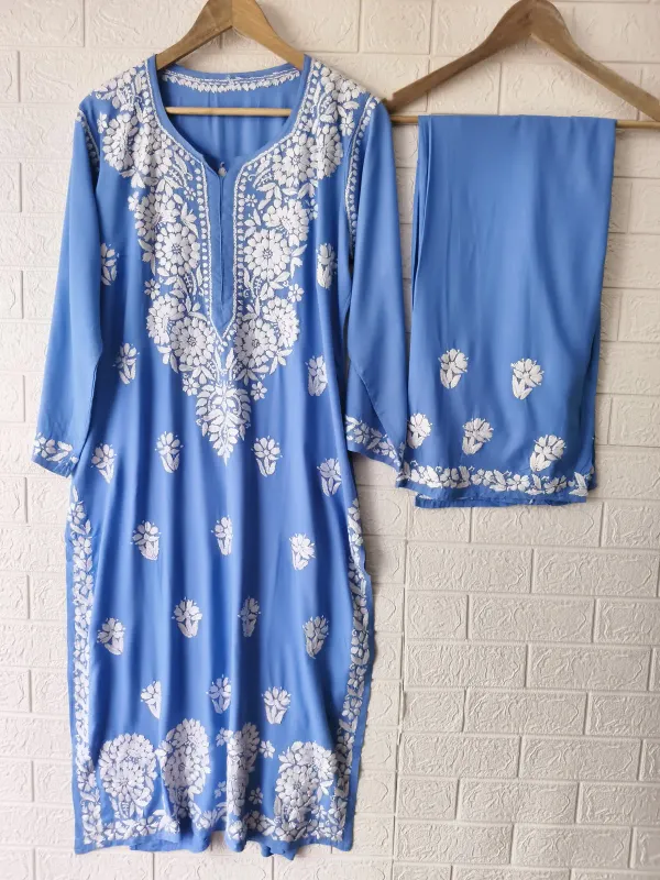 D_Sky_Stylish_Chikankari_Heavy_Kurta_And_Plazzo_Set