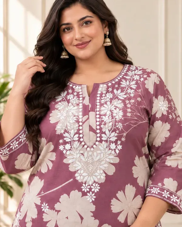 Misty_Rose_Designer_Cotton_Printed_Chikankari_Work_Kurta_And_Plazzo_Set