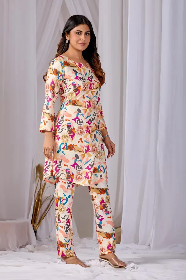 Multicolor_Rayon_Printed_Kurta_Sets