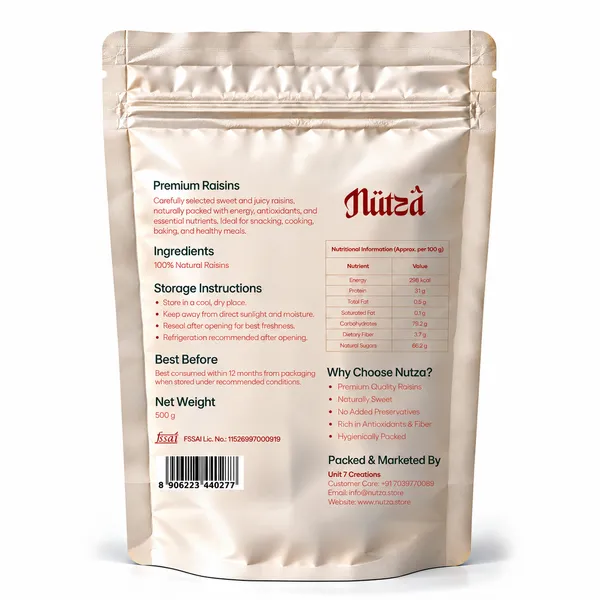 NUTZA_Premium_Golden_Raisins_500g_Pack_of_2_|_Rich_in_Fiber_|_Daily_Snack
