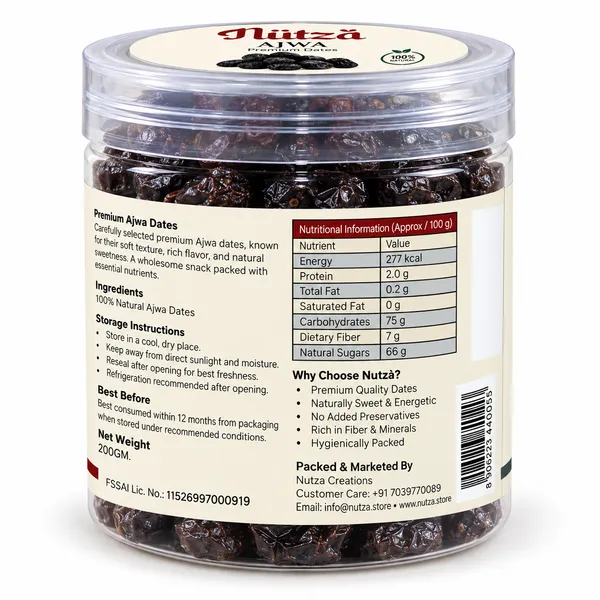 NUTZA_Ajwa_Jumbo_Premium_Dates_200g_|_Rich_in_Vit_&_Fiber_|_Daily_Snack