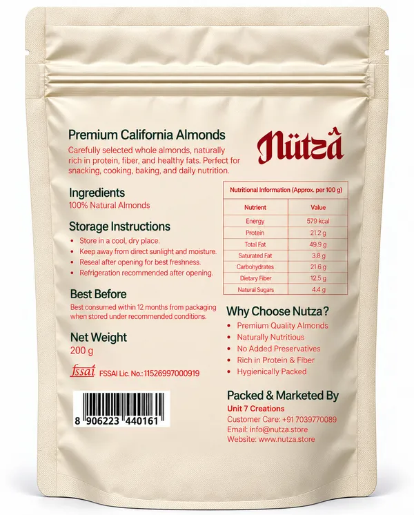 NUTZA_Premium_Californian_Almonds_200g_Rich_in_Protein_&_Fiber_|_Dry_Fruit