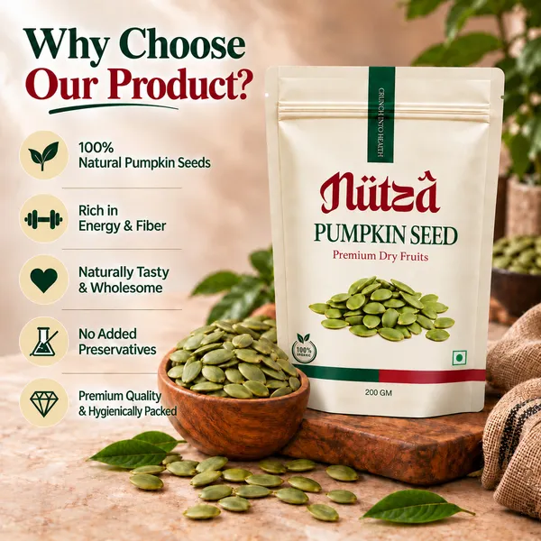 NUTZA_Pumpkin_Seeds_200g_|_Rich_in_Zinc,_Mg_&_Protein_|_Everyday_Snack