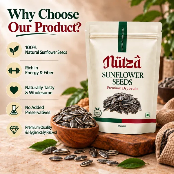 NUTZA_Sunflower_Seeds_500g_|_Rich_in_Vit_E,_Mg_&_Fiber_|_Daily_Snack