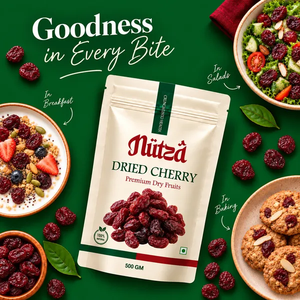 NUTZA_Dried_Cherry_500g_|_Rich_in_Antioxidants_&_Fibre_|_Daily_Snack