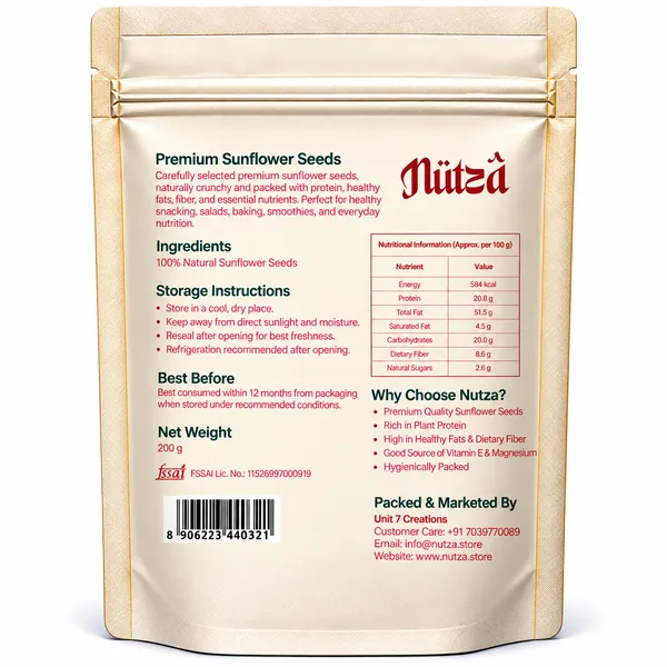 NUTZA_Sunflower_Seeds_200g_|_Rich_in_Vit_E,_Mg_&_Fiber_|_Daily_Snack