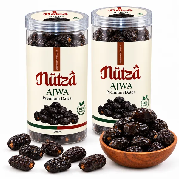 NUTZA_Ajwa_Jumbo_Dates_500g_Pack_of_2_|_Rich_in_Vit_&_Fiber_|_Daily_Snack