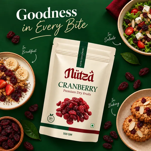 NUTZA_Premium_Dried_Cranberry_500g_|_Rich_in_Vit_C_&_Fibre_|_Daily_Snack